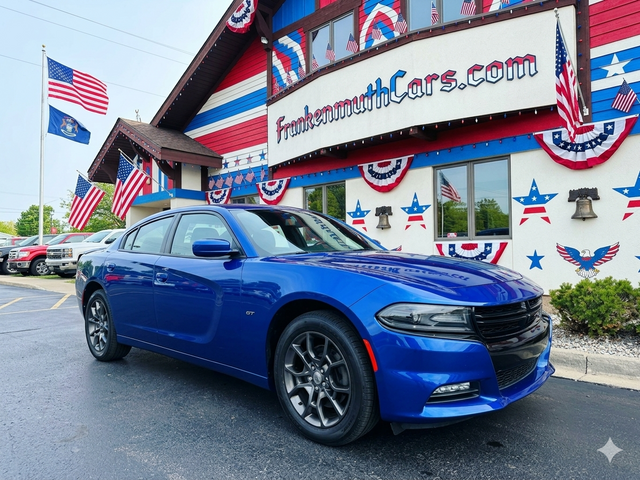 Indigo Blue 2018 Dodge Charger Sedan All-Wheel Drive 8-Speed Automatic