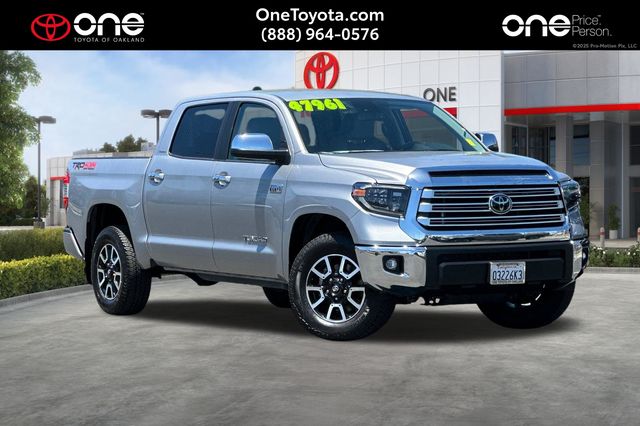 Silver Sky Metallic 2021 Toyota Tundra Limited CrewMax 4WD Pickup Truck Four-Wheel Drive 6-Speed Automatic