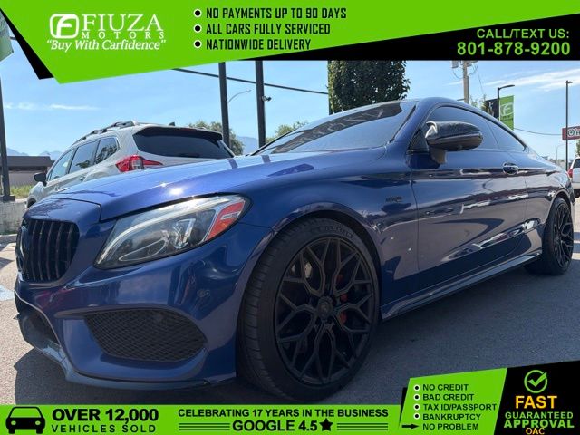 Blue 2018 Mercedes-Benz C-Class Coupe All-Wheel Drive 9-Speed Automatic