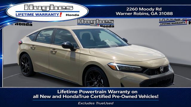 Sand Dune Pearl 2026 Honda Civic Hatchback Sport FWD Hatchback Front-Wheel Drive Continuously Variable Transmission
