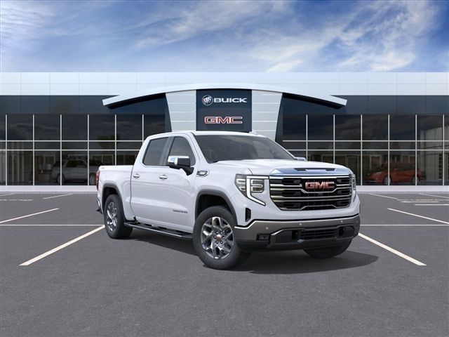 Glacier White Tricoat 2026 GMC Sierra 1500 SLT Crew Cab 4WD Pickup Truck Four-Wheel Drive Automatic