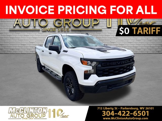 2025 Summit White Chevrolet Silverado 1500 Custom Trail Boss Truck