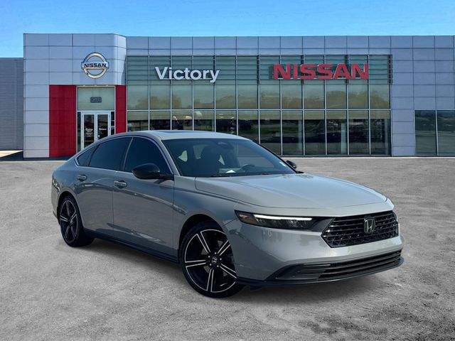 Gray 2024 Honda Accord Hybrid Sedan Front-Wheel Drive Continuously Variable Transmission