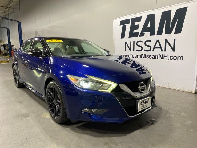 Deep Blue Pearl 2016 Nissan Maxima Sedan Front-Wheel Drive Continuously Variable Transmission