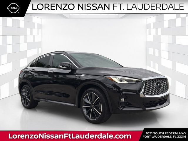 Black Obsidian 2025 INFINITI QX55 Luxe AWD SUV / Crossover All-Wheel Drive Continuously Variable Transmission