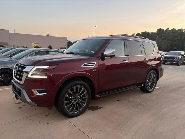 2021 Nissan Armada Platinum Red at Shottenkirk Kia Fort Bend