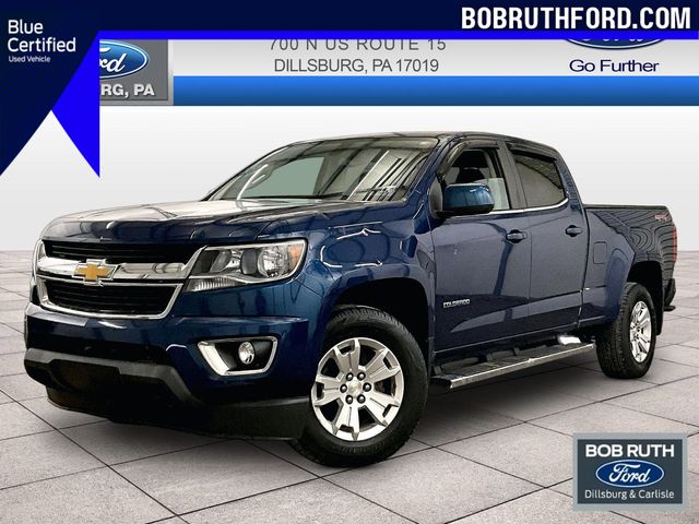 Pacific Blue Metallic 2019 Chevrolet Colorado LT Crew Cab 4WD Pickup Truck Four-Wheel Drive 8-Speed Automatic