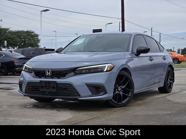 Blue 2023 Honda Civic Hatchback Hatchback Front-Wheel Drive Continuously Variable Transmission