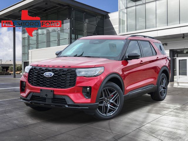 2025 Rapid Red Metallic Tinted Clearcoat Ford Explorer ST-Line RWD SUV