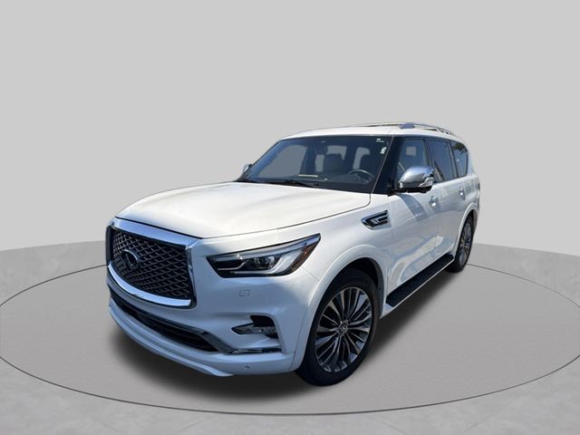 Moonstone White 2021 INFINITI QX80 SUV / Crossover Rear-Wheel Drive 7-Speed Automatic