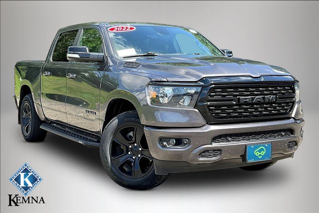 Gray (Granite Crystal Metallic Clearcoat) 2022 RAM 1500 Pickup Truck Four-Wheel Drive 8-Speed Automatic