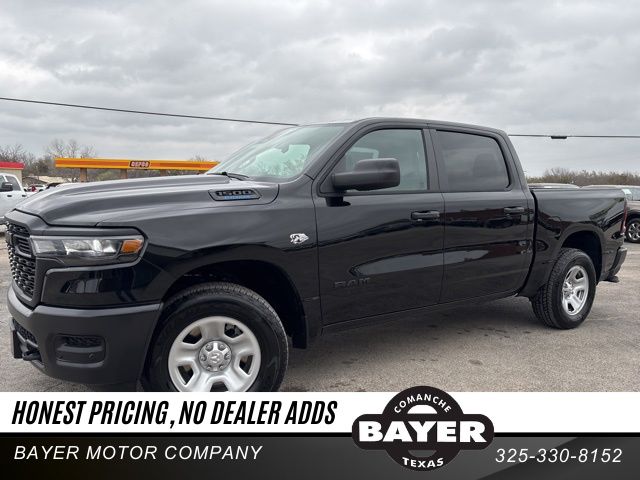 Diamond Black Crystal Pearlcoat 2026 RAM 1500 Tradesman Crew Cab 4WD Pickup Truck Four-Wheel Drive 8-Speed Automatic