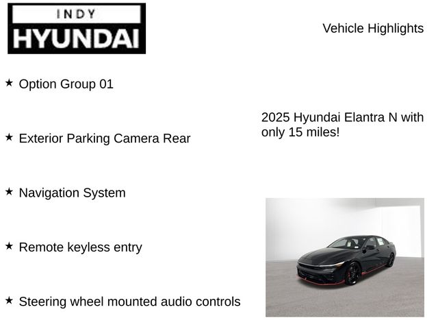 New 2025 Hyundai Elantra N For Sale in Indianapolis, IN