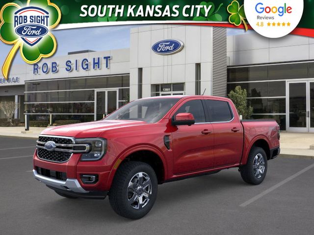 Ruby Red Metallic Tinted Clearcoat 2026 Ford Ranger Lariat SuperCrew 4WD Pickup Truck Four-Wheel Drive Automatic