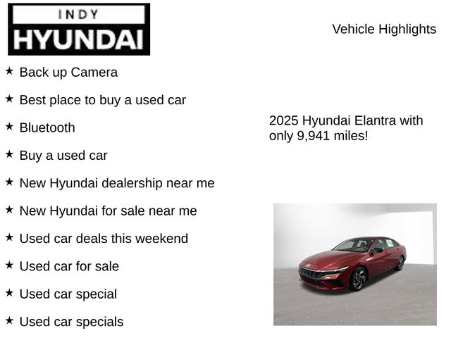 Used 2025 Hyundai Elantra For Sale in Indianapolis, IN