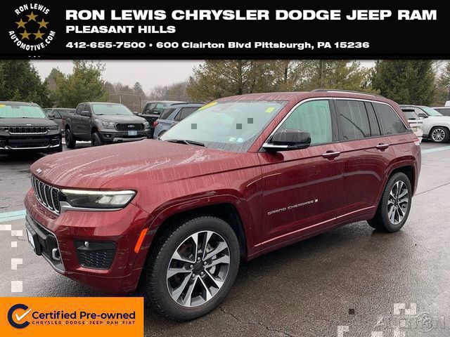 Velvet Red Pearlcoat 2022 Jeep Grand Cherokee Overland 4WD SUV / Crossover Four-Wheel Drive 8-Speed Automatic