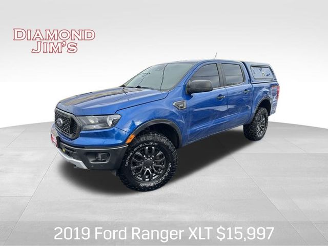 Lightning Blue Metallic 2019 Ford Ranger XLT SuperCrew 4WD Pickup Truck Four-Wheel Drive Automatic