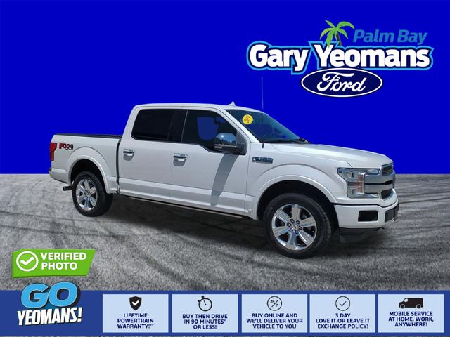 White Platinum Clearcoat Metallic 2019 Ford F-150 Pickup Truck Four-Wheel Drive Automatic
