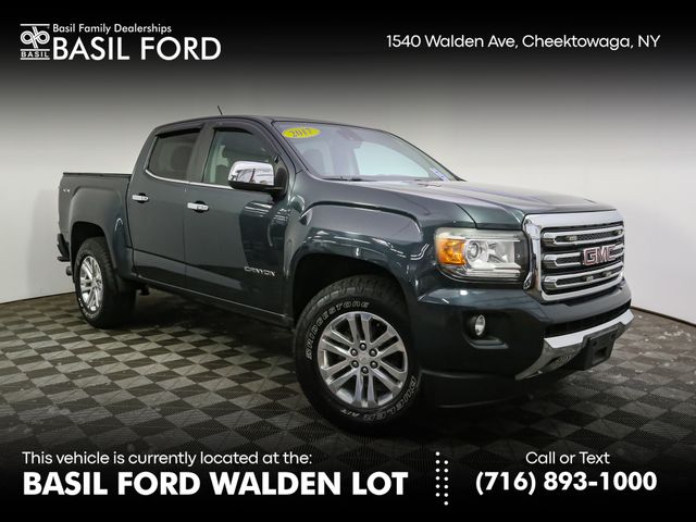 Dark Slate Metallic 2017 GMC Canyon SLT Crew Cab 4WD Pickup Truck Four-Wheel Drive 6-Speed Automatic