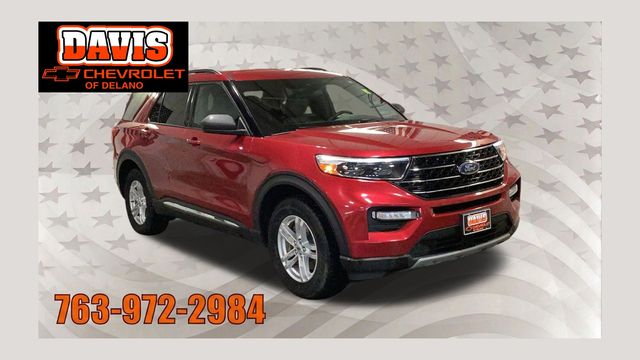 Red Metallic 2020 Ford Explorer SUV / Crossover All-Wheel Drive Automatic