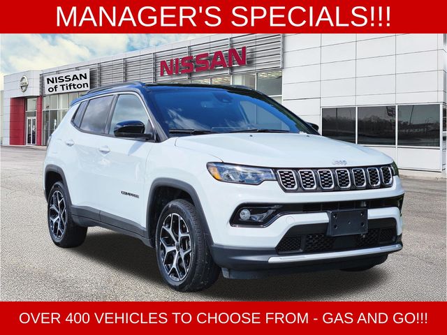 Bright White Clearcoat 2025 Jeep Compass Limited 4WD SUV / Crossover Four-Wheel Drive 8-Speed Automatic