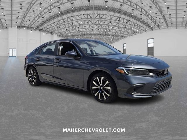 Silver 2022 Honda Civic Hatchback EX-L FWD Hatchback Front-Wheel Drive Continuously Variable Transmission