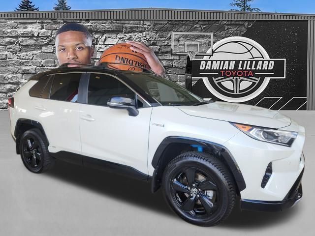 Midnight Black Metallic 2021 Toyota RAV4 Hybrid SUV / Crossover All-Wheel Drive Continuously Variable Transmission