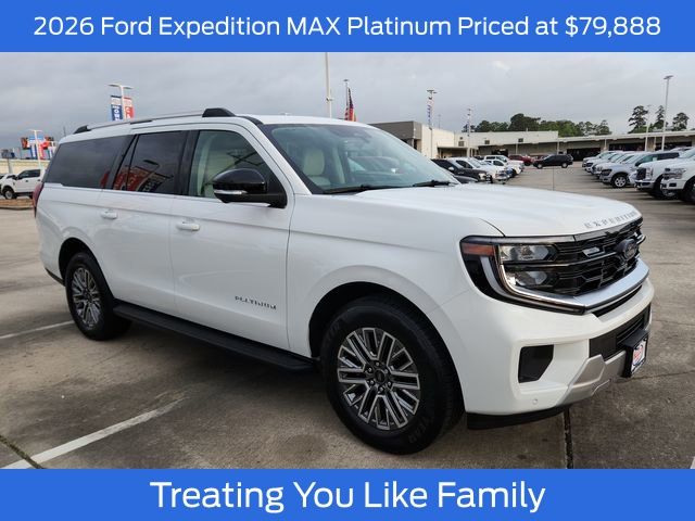 Star White Metallic Tri-Coat 2026 Ford Expedition MAX Platinum 4WD SUV / Crossover Four-Wheel Drive Automatic