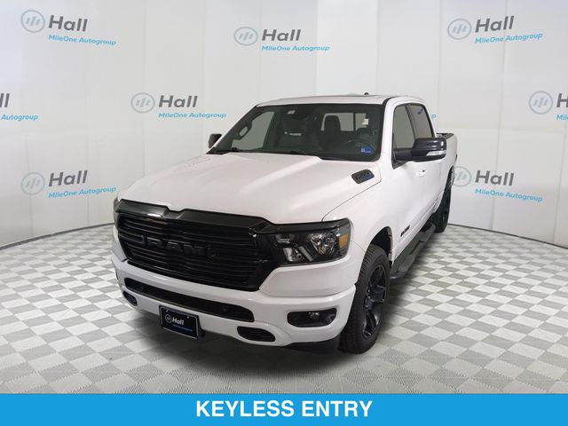 Bright White Clearcoat 2021 RAM 1500 Big Horn Crew Cab 4WD Pickup Truck Four-Wheel Drive 8-Speed Automatic