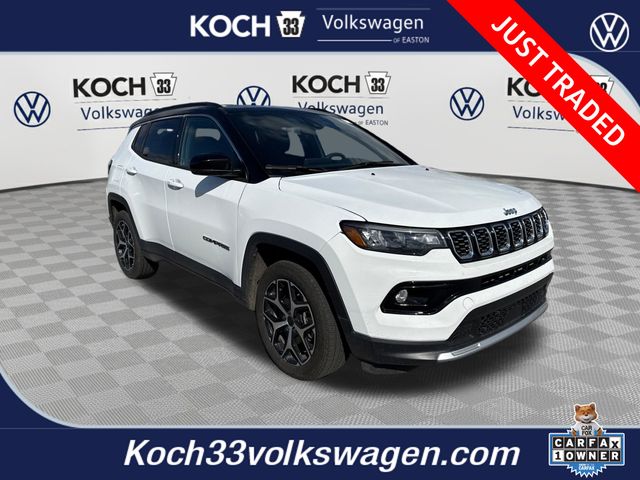 Bright White Clearcoat 2025 Jeep Compass Limited 4WD SUV / Crossover Four-Wheel Drive 8-Speed Automatic