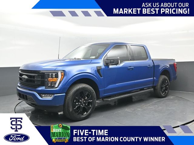 Blue Metallic 2022 Ford F-150 Pickup Truck Four-Wheel Drive Automatic