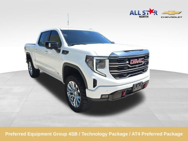 Summit White 2024 GMC Sierra 1500 AT4 Crew Cab 4WD Pickup Truck Four-Wheel Drive Automatic