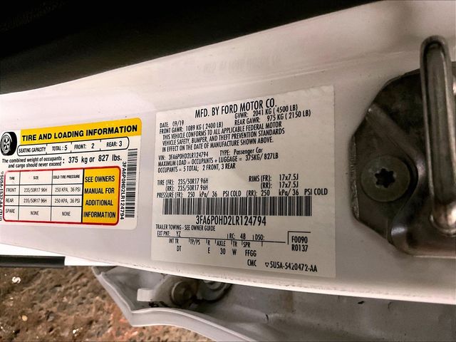 2020 Ford Fusion SE White at Audi Porsche Sewickley