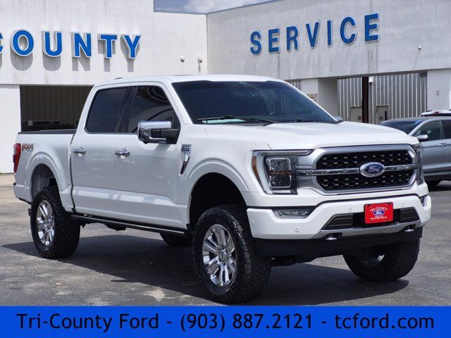 White Metallic 2021 Ford F-150 Pickup Truck Four-Wheel Drive Automatic