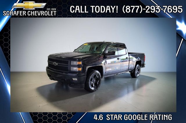 Black 2015 Chevrolet Silverado 1500 Pickup Truck Four-Wheel Drive 6-Speed Automatic Overdrive