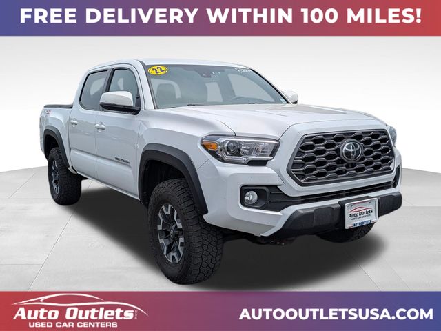 White 2022 Toyota Tacoma TRD Off Road Double Cab 4WD Pickup Truck Four-Wheel Drive 6-Speed Automatic