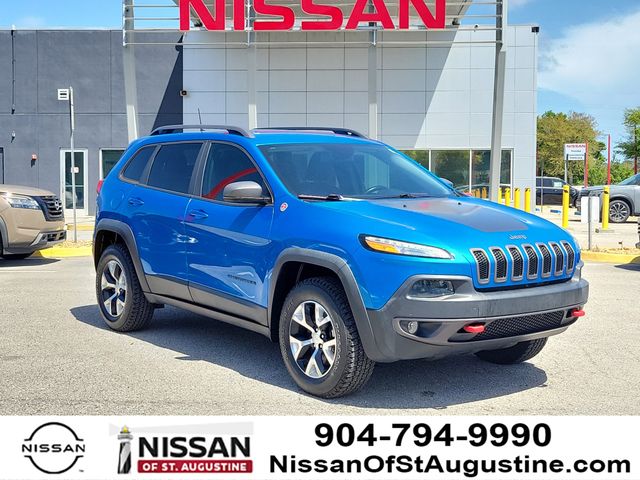 Hydro Blue Pearlcoat 2018 Jeep Cherokee Trailhawk 4WD SUV / Crossover Four-Wheel Drive 9-Speed Automatic