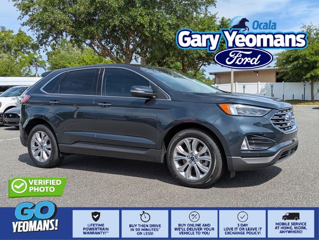 Stone Blue Metallic 2022 Ford Edge Titanium AWD SUV / Crossover All-Wheel Drive 8-Speed Automatic