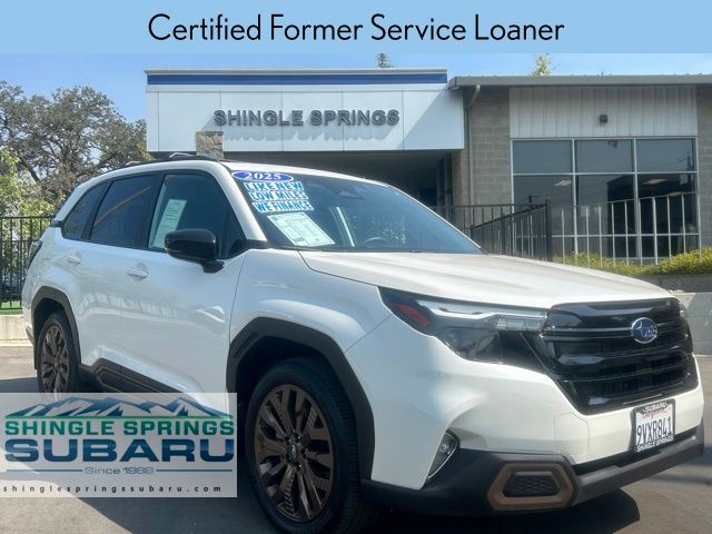 Crystal White Pearl 2025 Subaru Forester SUV / Crossover All-Wheel Drive Continuously Variable Transmission