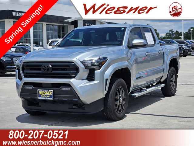 Celestial Silver Metallic 2025 Toyota Tacoma SR5 Double Cab 4WD Pickup Truck Four-Wheel Drive 8-Speed Automatic