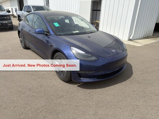 Deep Blue Metallic 2023 Tesla Model 3 RWD Sedan Rear-Wheel Drive 1-Speed Automatic