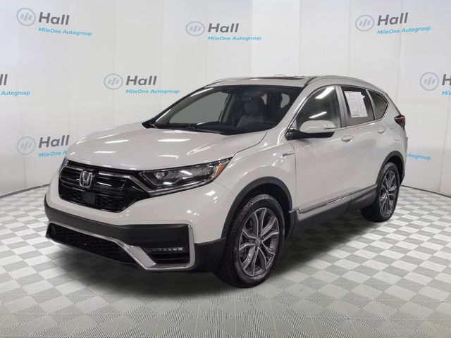 Platinum White Pearl 2021 Honda CR-V Hybrid Touring AWD SUV / Crossover All-Wheel Drive Continuously Variable Transmission