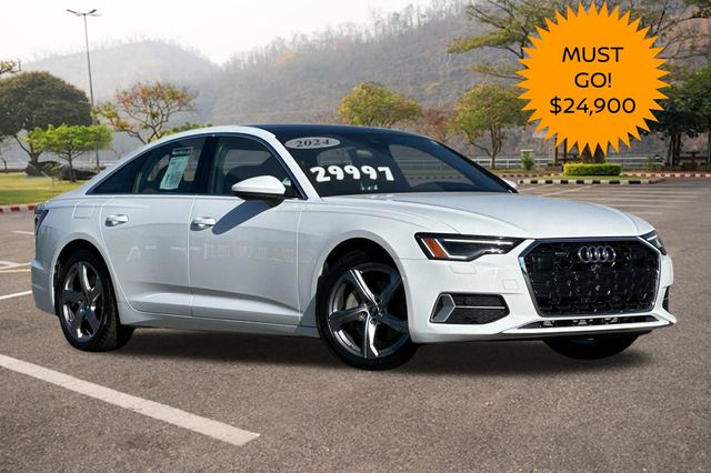 Arkona White 2024 Audi A6 Sedan All-Wheel Drive 7-Speed Automatic