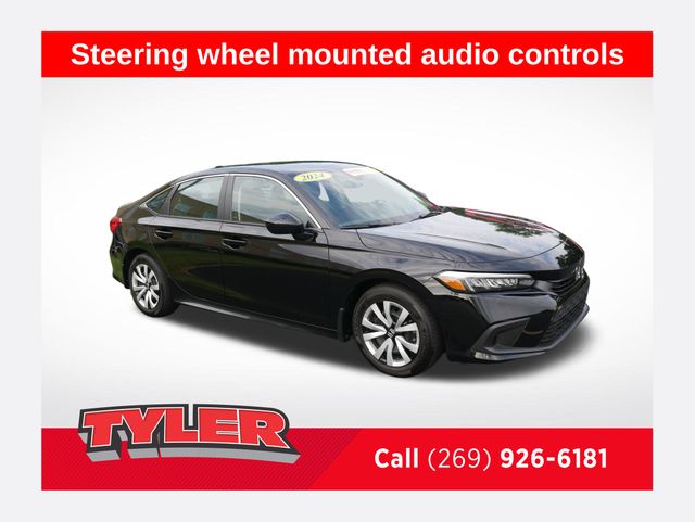 Crystal Black Pearl 2024 Honda Civic Sedan Front-Wheel Drive Continuously Variable Transmission