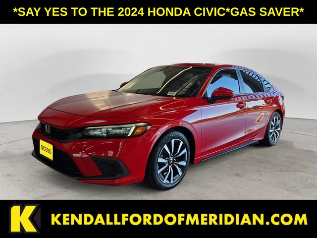 Rallye Red 2024 Honda Civic Hatchback Hatchback Front-Wheel Drive Continuously Variable Transmission