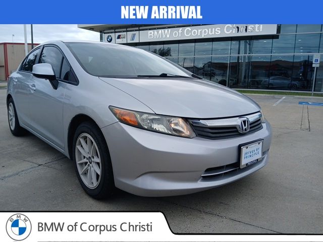 Silver 2012 Honda Civic LX Sedan Front-Wheel Drive 5-Speed Manual