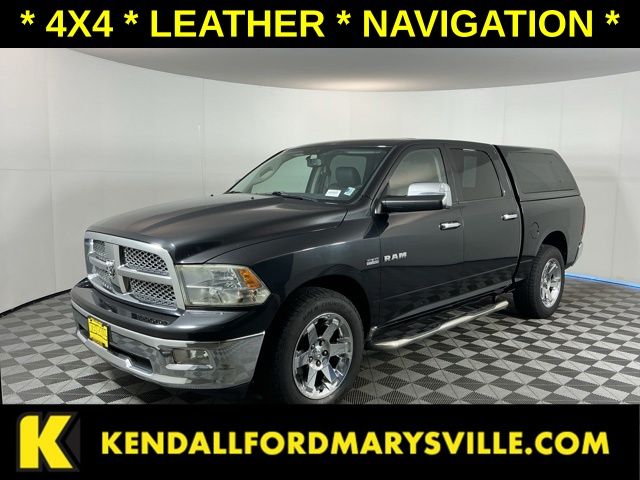 Brilliant Black Crystal 2010 Dodge RAM 1500 Pickup Truck Four-Wheel Drive 5-Speed Automatic