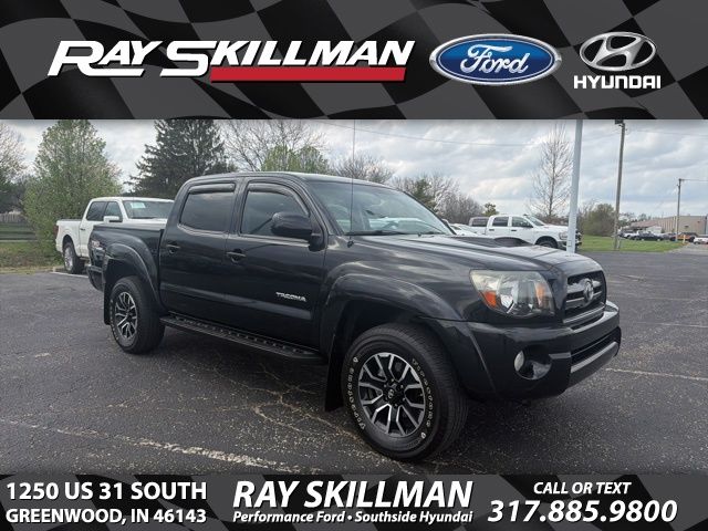 Black Sand Pearl 2009 Toyota Tacoma Double Cab V6 4WD Pickup Truck Four-Wheel Drive 5-Speed Automatic Overdrive