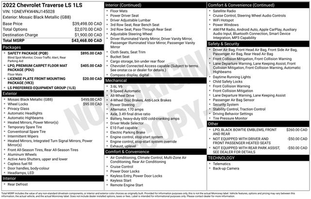 Used 2022 Chevrolet Traverse SUV