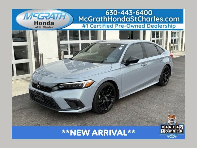 Sonic Gray Pearl 2024 Honda Civic Sedan Front-Wheel Drive Continuously Variable Transmission